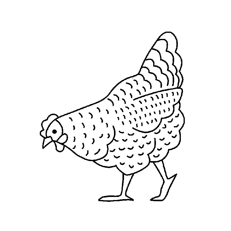 Disegno da colorare: Gallina (Animali) #17423 - Pagine da Colorare Stampabili Gratuite