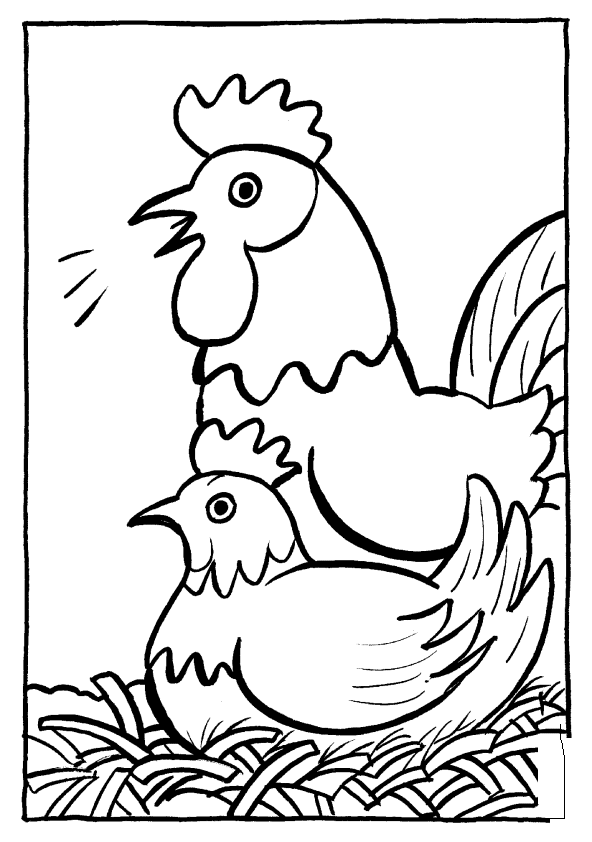 Disegno da colorare: Gallina (Animali) #17455 - Pagine da Colorare Stampabili Gratuite