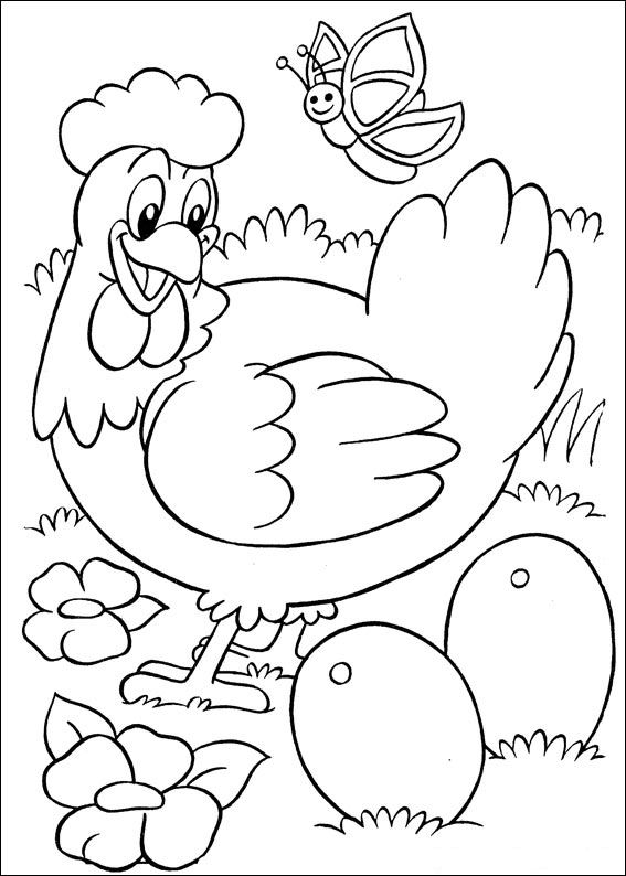 Disegno da colorare: Gallina (Animali) #17466 - Pagine da Colorare Stampabili Gratuite