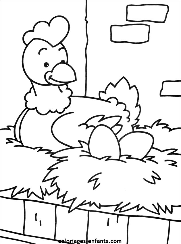 Disegno da colorare: Gallina (Animali) #17485 - Pagine da Colorare Stampabili Gratuite