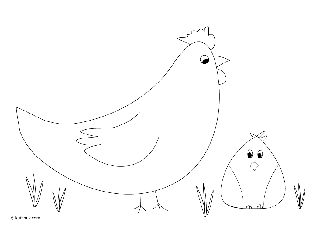 Disegno da colorare: Gallina (Animali) #17599 - Pagine da Colorare Stampabili Gratuite