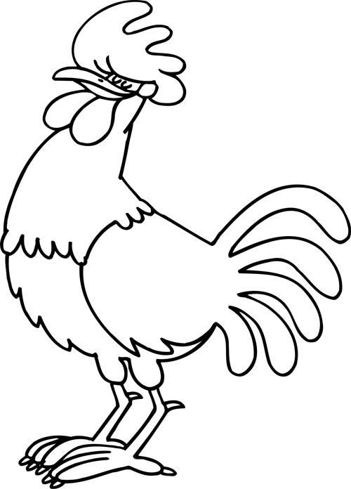 Disegno da colorare: Gallo (Animali) #4098 - Pagine da Colorare Stampabili Gratuite