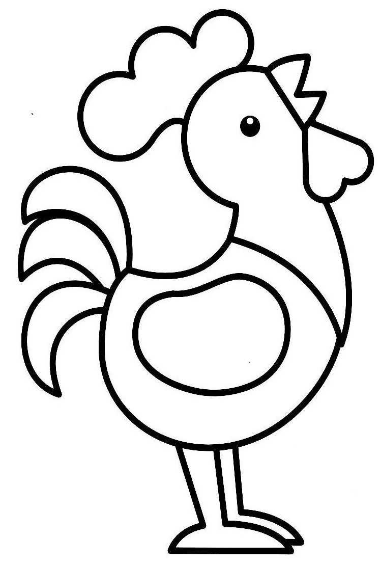 Disegno da colorare: Gallo (Animali) #4115 - Pagine da Colorare Stampabili Gratuite