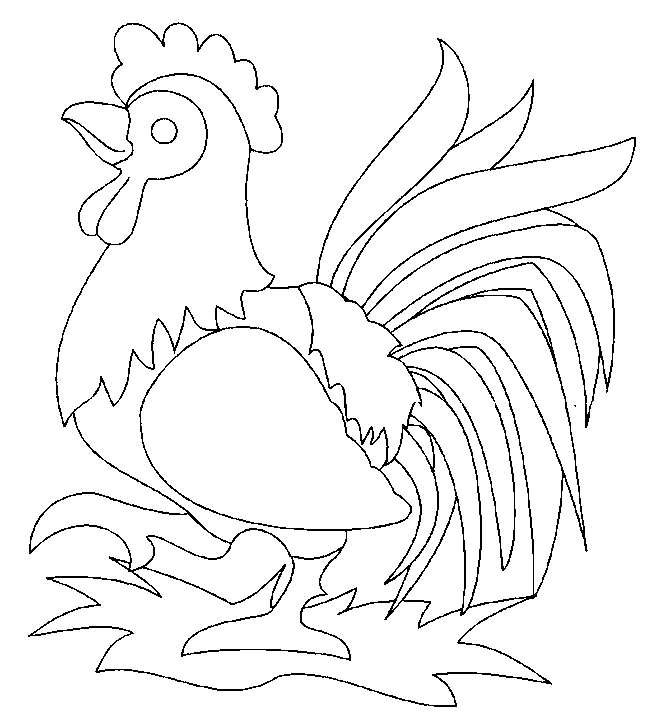 Disegno da colorare: Gallo (Animali) #4117 - Pagine da Colorare Stampabili Gratuite