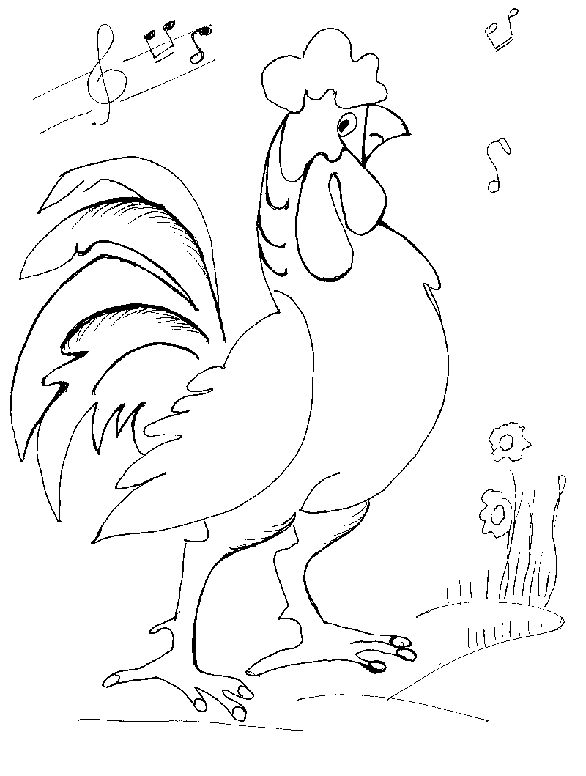 Disegno da colorare: Gallo (Animali) #4121 - Pagine da Colorare Stampabili Gratuite