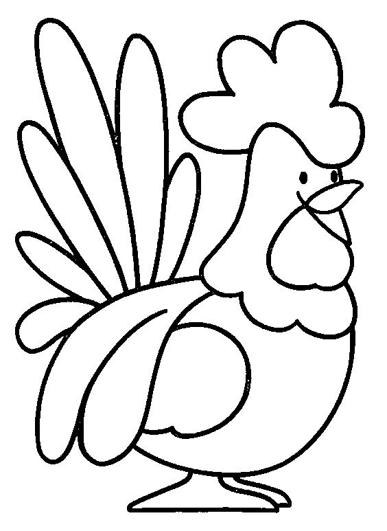 Disegno da colorare: Gallo (Animali) #4122 - Pagine da Colorare Stampabili Gratuite