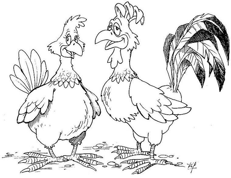 Disegno da colorare: Gallo (Animali) #4140 - Pagine da Colorare Stampabili Gratuite