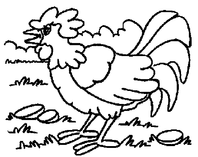 Disegno da colorare: Gallo (Animali) #4151 - Pagine da Colorare Stampabili Gratuite