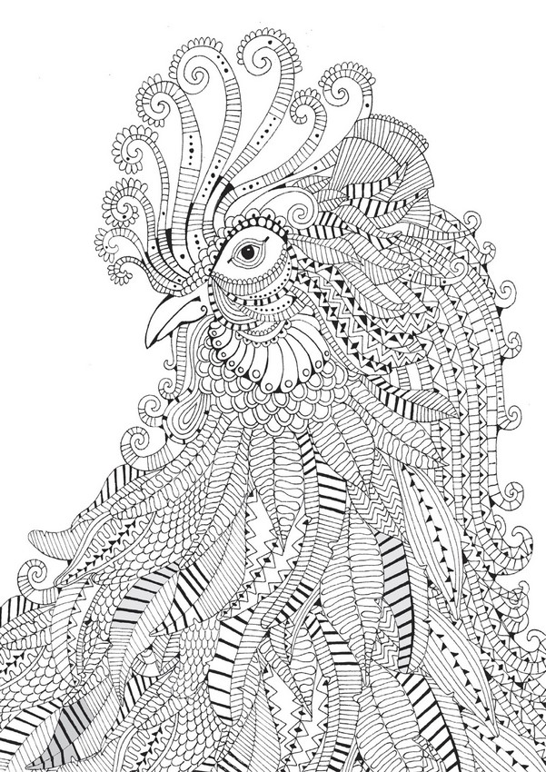 Disegno da colorare: Gallo (Animali) #4219 - Pagine da Colorare Stampabili Gratuite