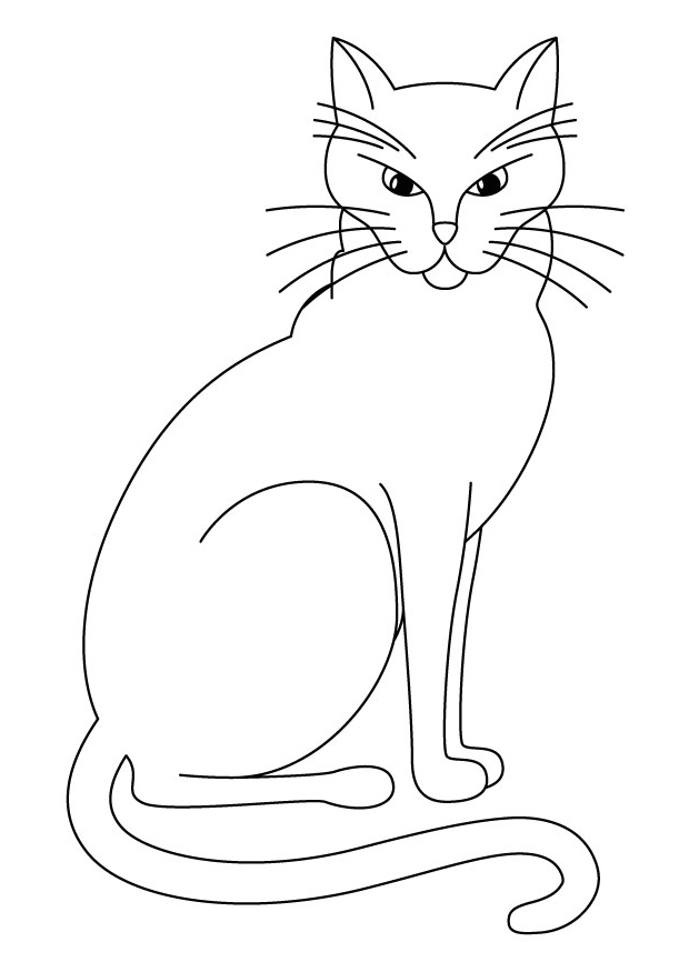 Disegno da colorare: Gatto (Animali) #1876 - Pagine da Colorare Stampabili Gratuite