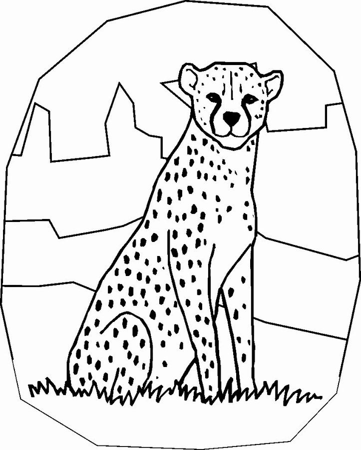 Disegno da colorare: Ghepardo (Animali) #7882 - Pagine da Colorare Stampabili Gratuite