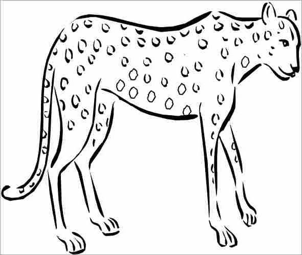 Disegno da colorare: Ghepardo (Animali) #7897 - Pagine da Colorare Stampabili Gratuite