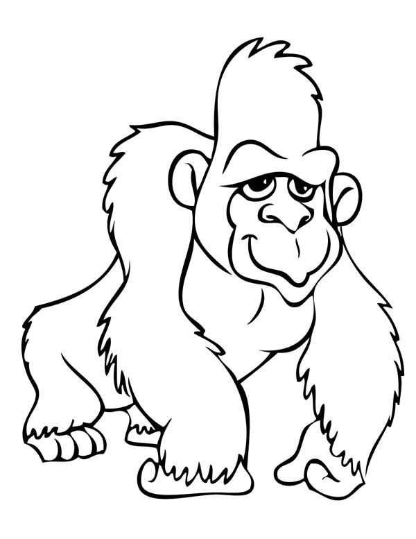 Disegno da colorare: Gorilla (Animali) #7427 - Pagine da Colorare Stampabili Gratuite