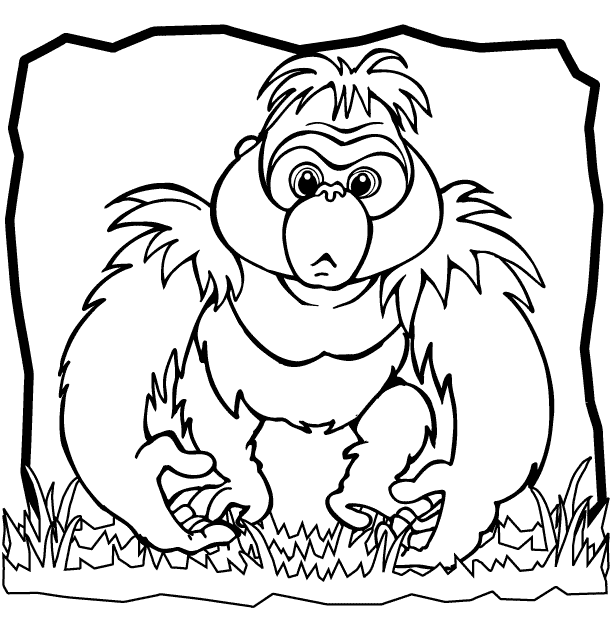 Disegno da colorare: Gorilla (Animali) #7433 - Pagine da Colorare Stampabili Gratuite