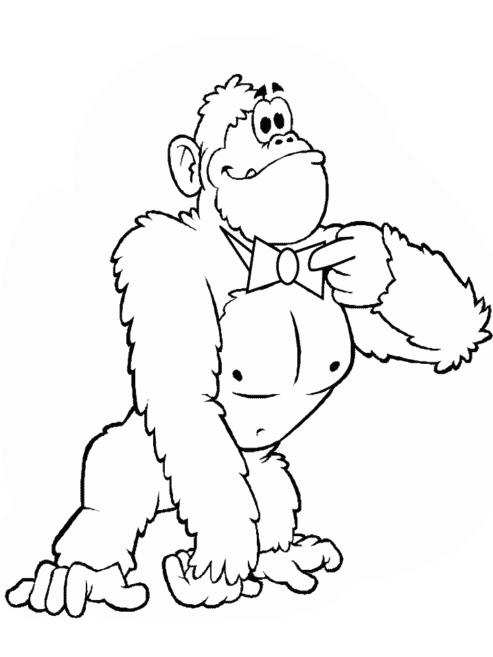 Disegno da colorare: Gorilla (Animali) #7435 - Pagine da Colorare Stampabili Gratuite