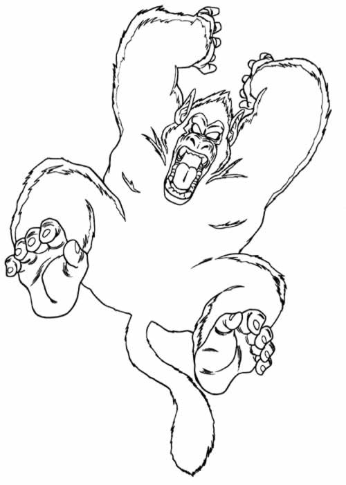 Disegno da colorare: Gorilla (Animali) #7437 - Pagine da Colorare Stampabili Gratuite