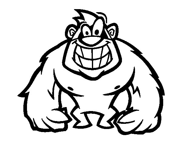 Disegno da colorare: Gorilla (Animali) #7454 - Pagine da Colorare Stampabili Gratuite