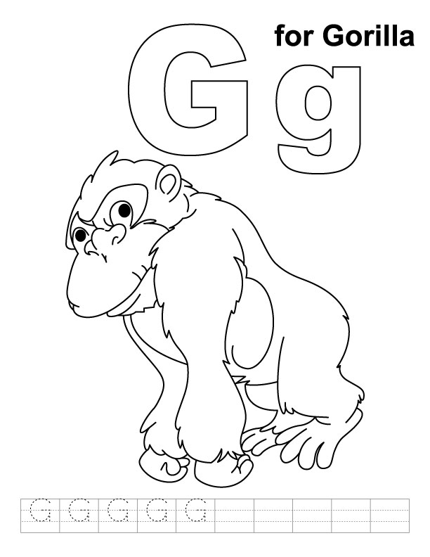 Disegno da colorare: Gorilla (Animali) #7457 - Pagine da Colorare Stampabili Gratuite