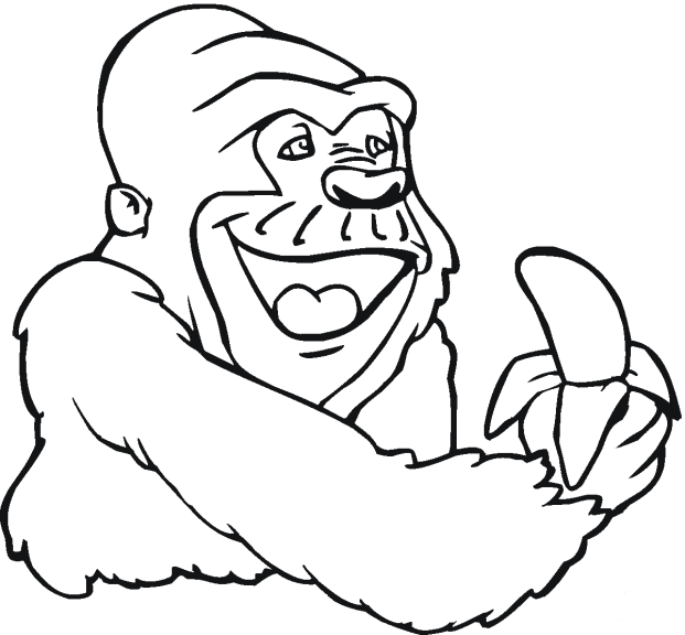 Disegno da colorare: Gorilla (Animali) #7458 - Pagine da Colorare Stampabili Gratuite
