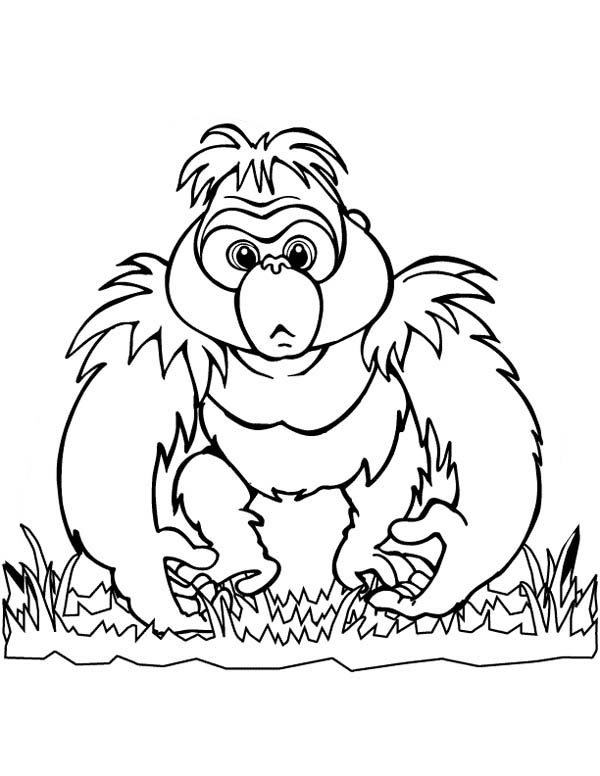 Disegno da colorare: Gorilla (Animali) #7471 - Pagine da Colorare Stampabili Gratuite