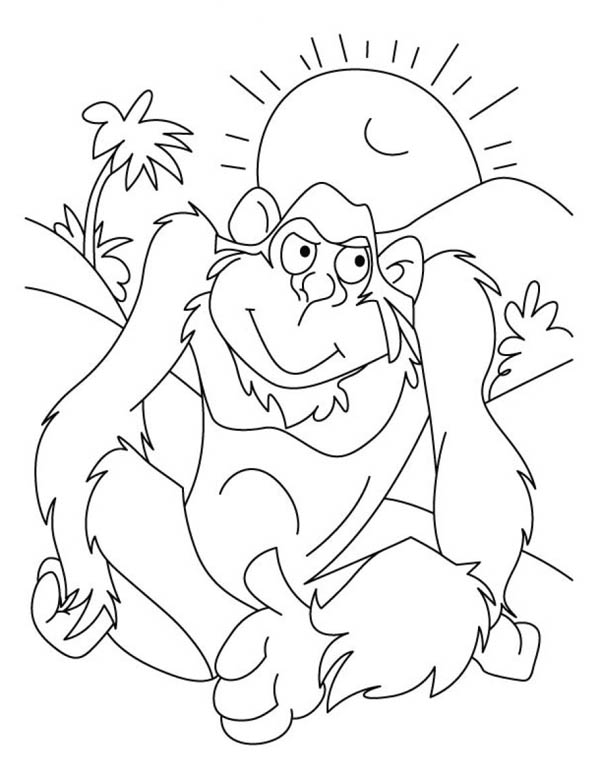 Disegno da colorare: Gorilla (Animali) #7473 - Pagine da Colorare Stampabili Gratuite