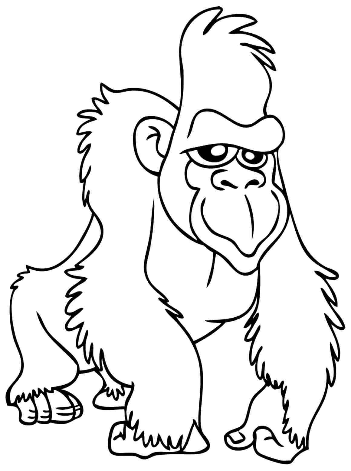 Disegno da colorare: Gorilla (Animali) #7483 - Pagine da Colorare Stampabili Gratuite