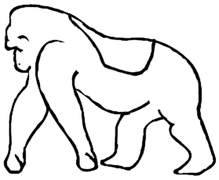 Disegno da colorare: Gorilla (Animali) #7502 - Pagine da Colorare Stampabili Gratuite
