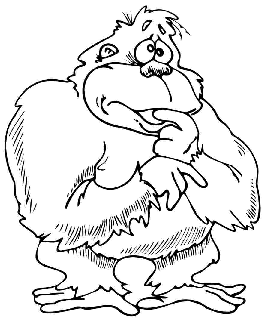 Disegno da colorare: Gorilla (Animali) #7519 - Pagine da Colorare Stampabili Gratuite