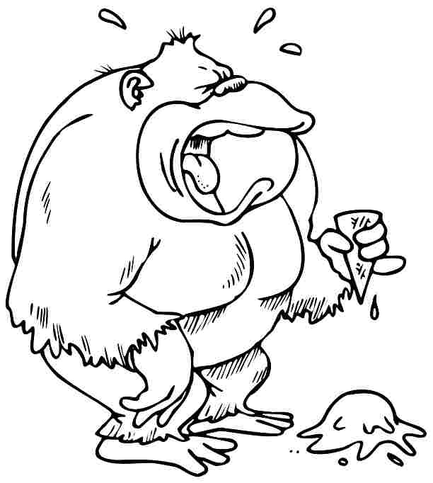 Disegno da colorare: Gorilla (Animali) #7541 - Pagine da Colorare Stampabili Gratuite