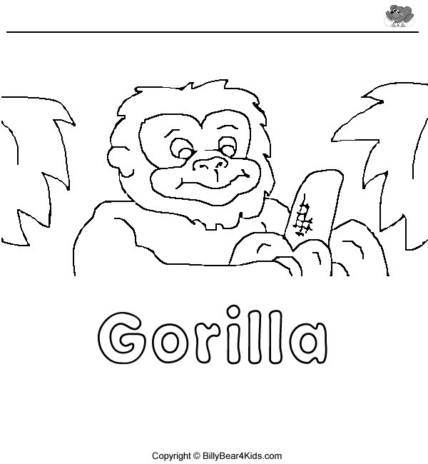 Disegno da colorare: Gorilla (Animali) #7554 - Pagine da Colorare Stampabili Gratuite