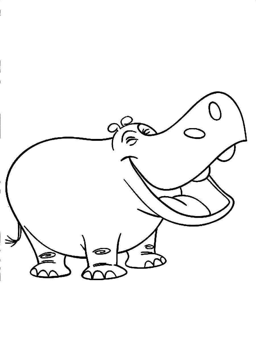 Disegno da colorare: Ippopotamo (Animali) #8662 - Pagine da Colorare Stampabili Gratuite