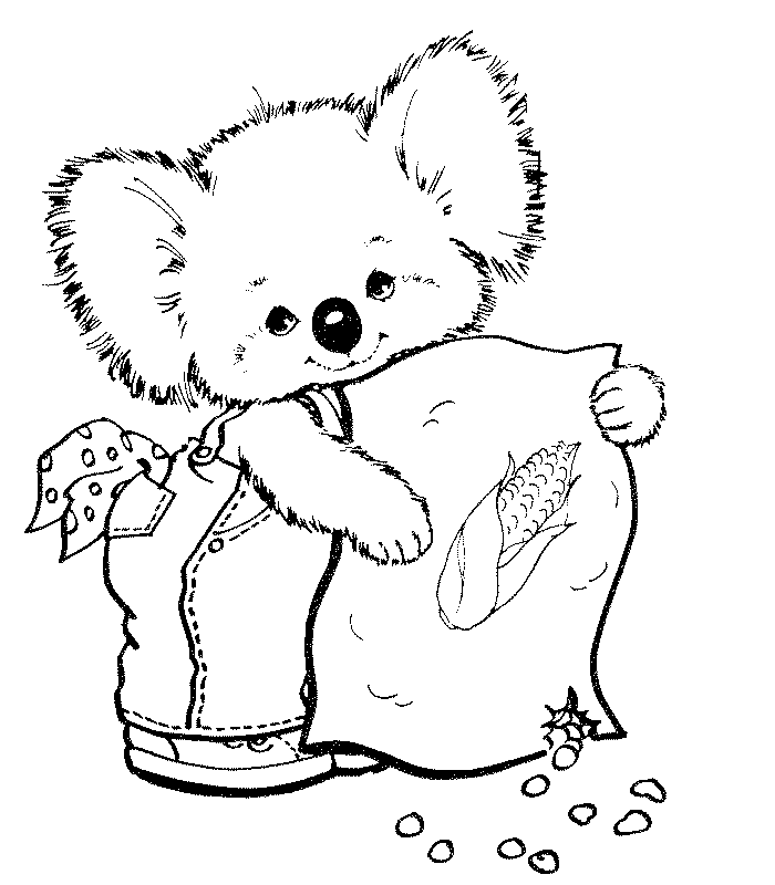 Disegno da colorare: Koala (Animali) #9308 - Pagine da Colorare Stampabili Gratuite