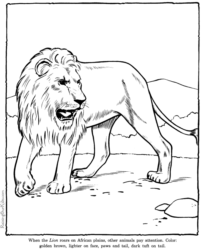 Disegno da colorare: Leone (Animali) #10399 - Pagine da Colorare Stampabili Gratuite