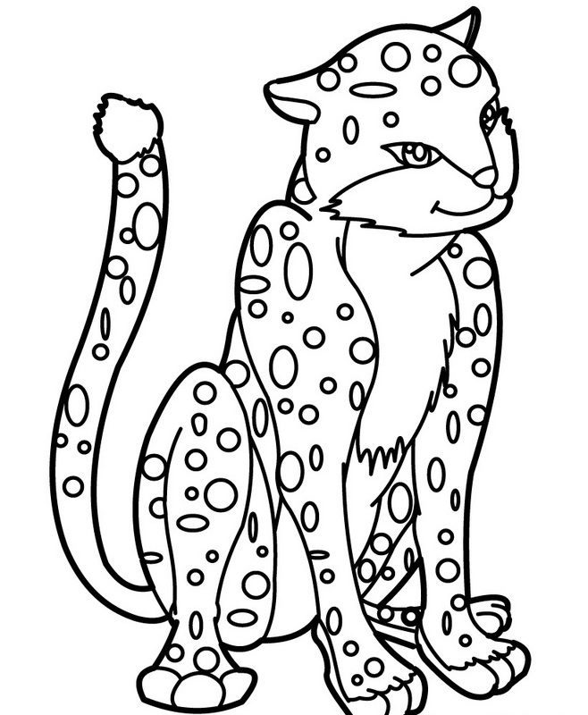 Disegno da colorare: Leopardo (Animali) #9713 - Pagine da Colorare Stampabili Gratuite