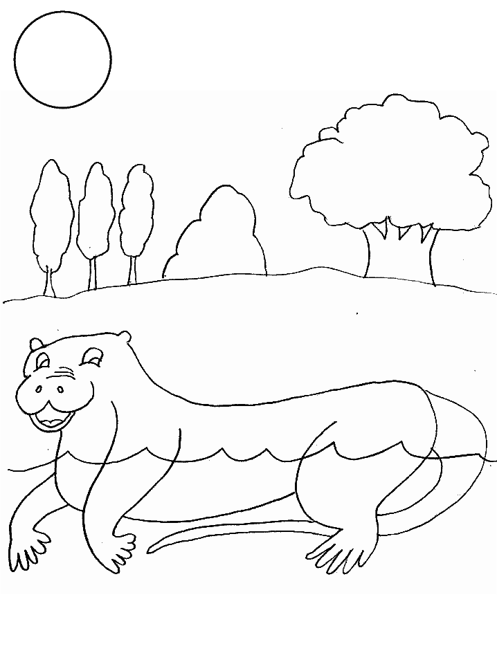 Disegno da colorare: Lontra (Animali) #10718 - Pagine da Colorare Stampabili Gratuite