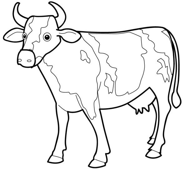 Disegno da colorare: Mucca (Animali) #13190 - Pagine da Colorare Stampabili Gratuite