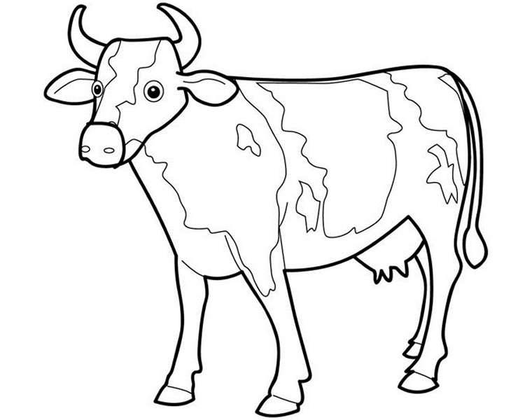 Disegno da colorare: Mucca (Animali) #13197 - Pagine da Colorare Stampabili Gratuite