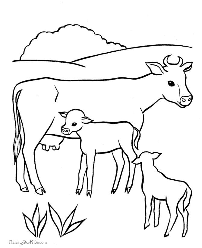 Disegno da colorare: Mucca (Animali) #13207 - Pagine da Colorare Stampabili Gratuite