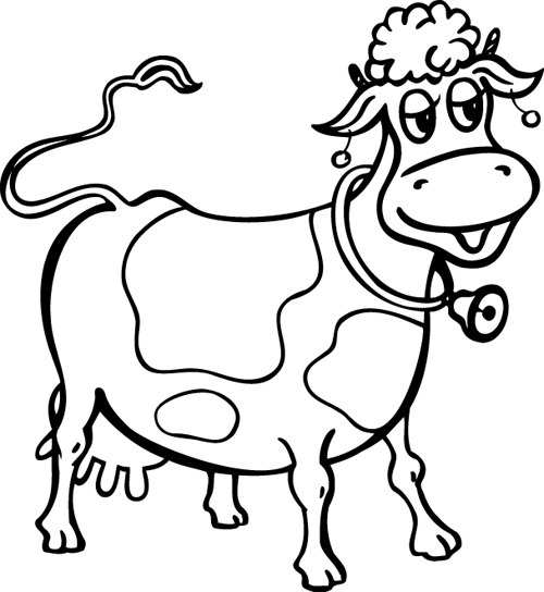 Disegno da colorare: Mucca (Animali) #13214 - Pagine da Colorare Stampabili Gratuite