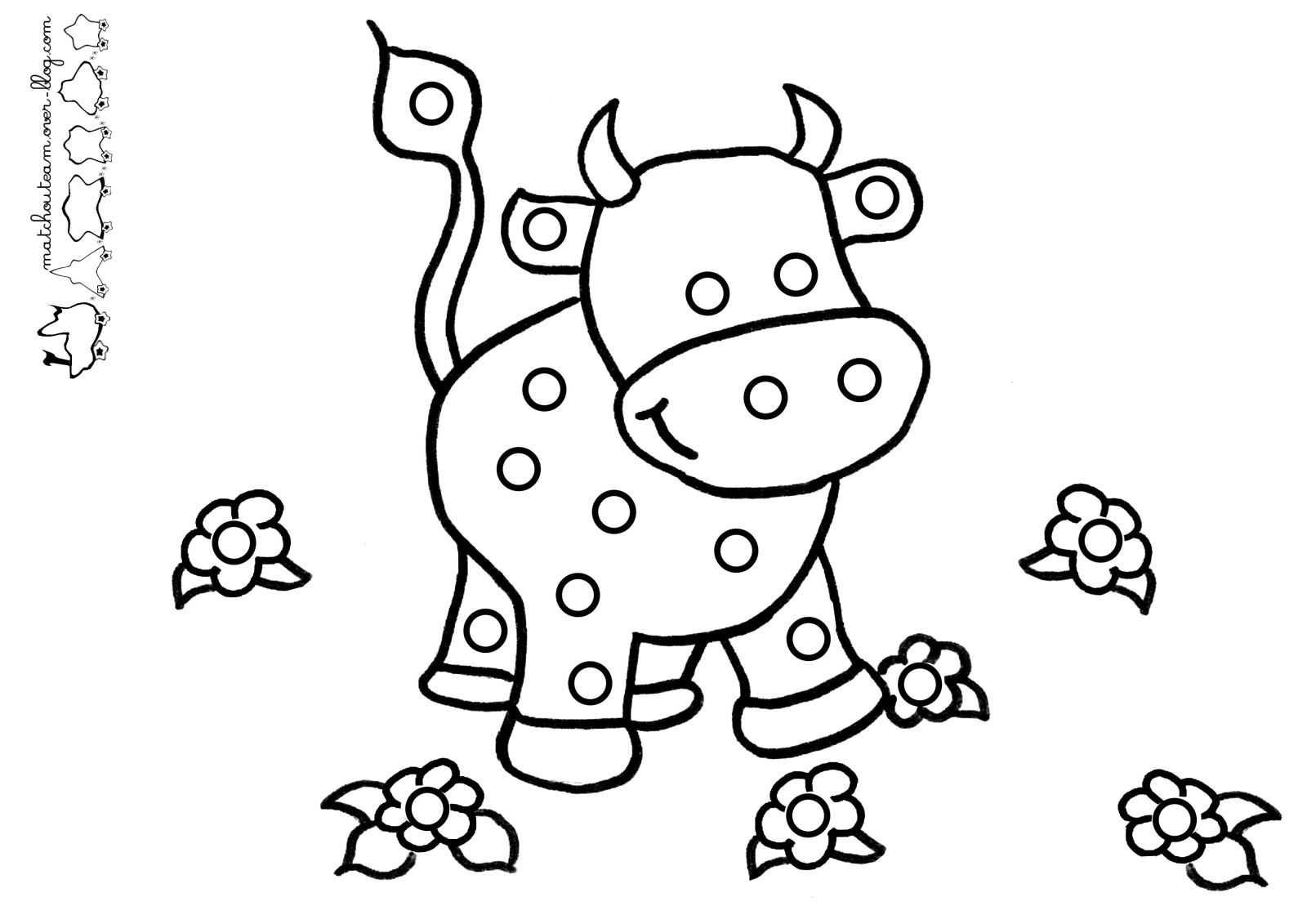 Disegno da colorare: Mucca (Animali) #13225 - Pagine da Colorare Stampabili Gratuite