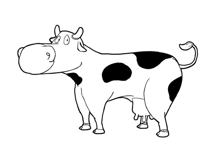 Disegno da colorare: Mucca (Animali) #13226 - Pagine da Colorare Stampabili Gratuite