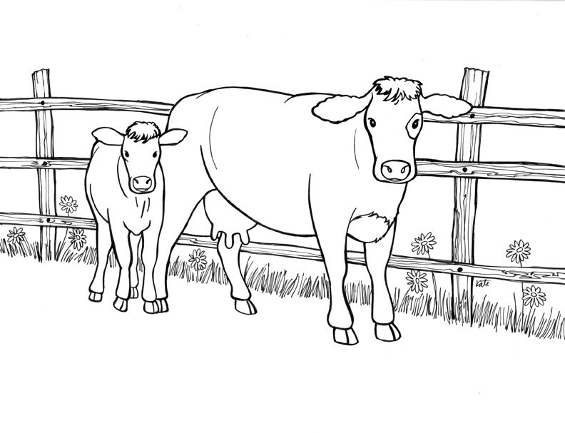 Disegno da colorare: Mucca (Animali) #13292 - Pagine da Colorare Stampabili Gratuite