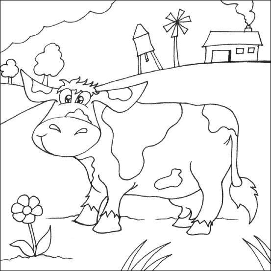 Disegno da colorare: Mucca (Animali) #13366 - Pagine da Colorare Stampabili Gratuite