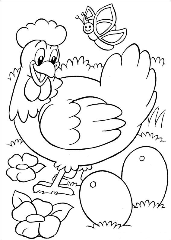Disegno da colorare: Pollo (Animali) #17242 - Pagine da Colorare Stampabili Gratuite