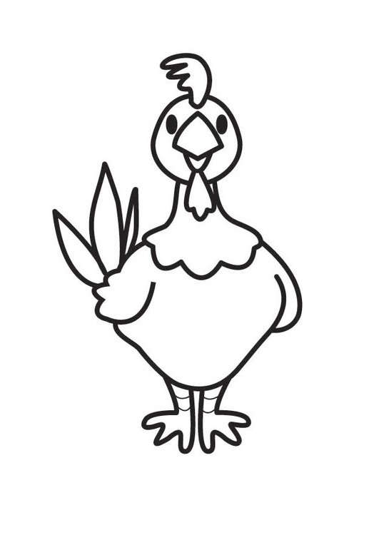 Disegno da colorare: Pollo (Animali) #17252 - Pagine da Colorare Stampabili Gratuite