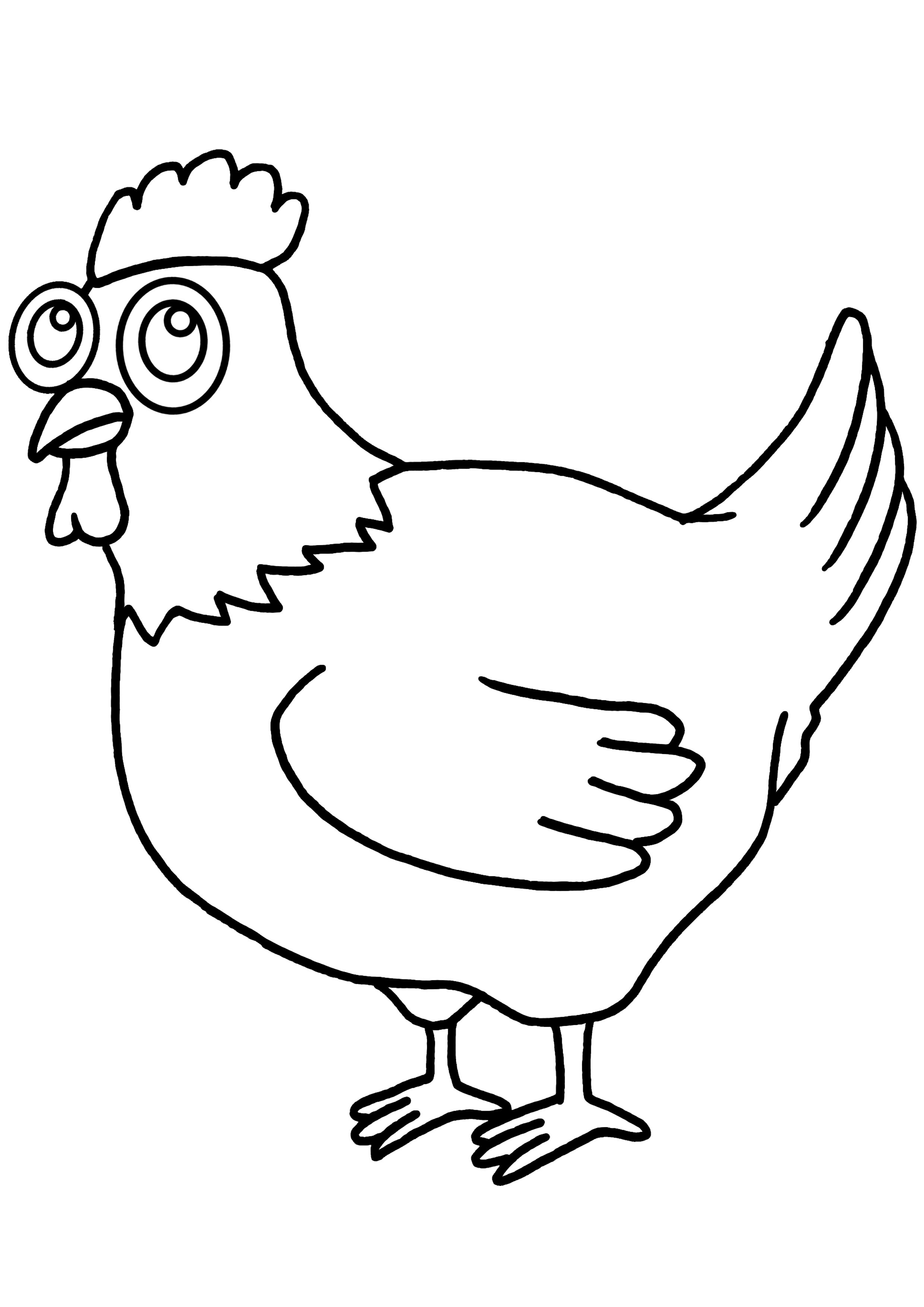 Disegno da colorare: Pollo (Animali) #17305 - Pagine da Colorare Stampabili Gratuite