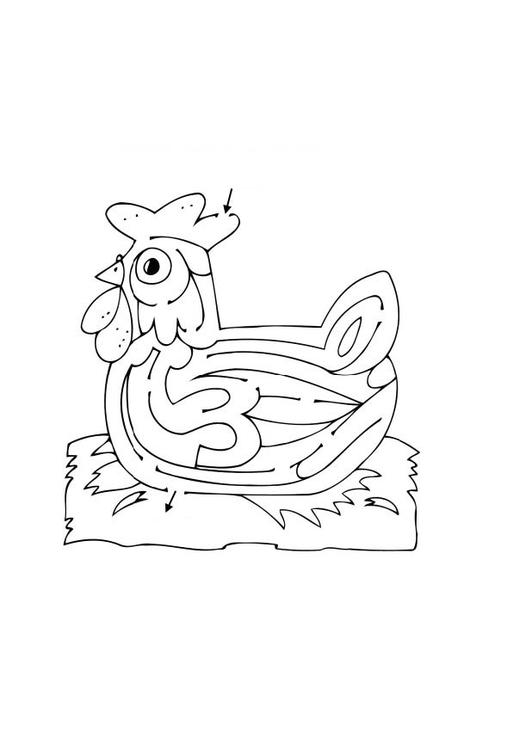 Disegno da colorare: Pollo (Animali) #17327 - Pagine da Colorare Stampabili Gratuite