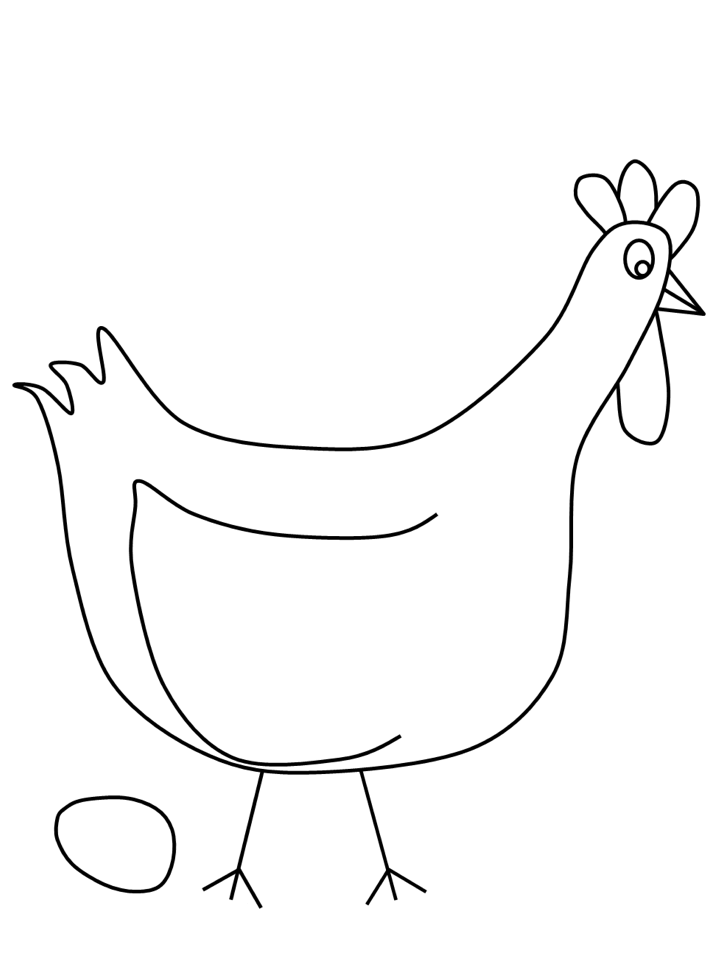 Disegno da colorare: Pollo (Animali) #17359 - Pagine da Colorare Stampabili Gratuite