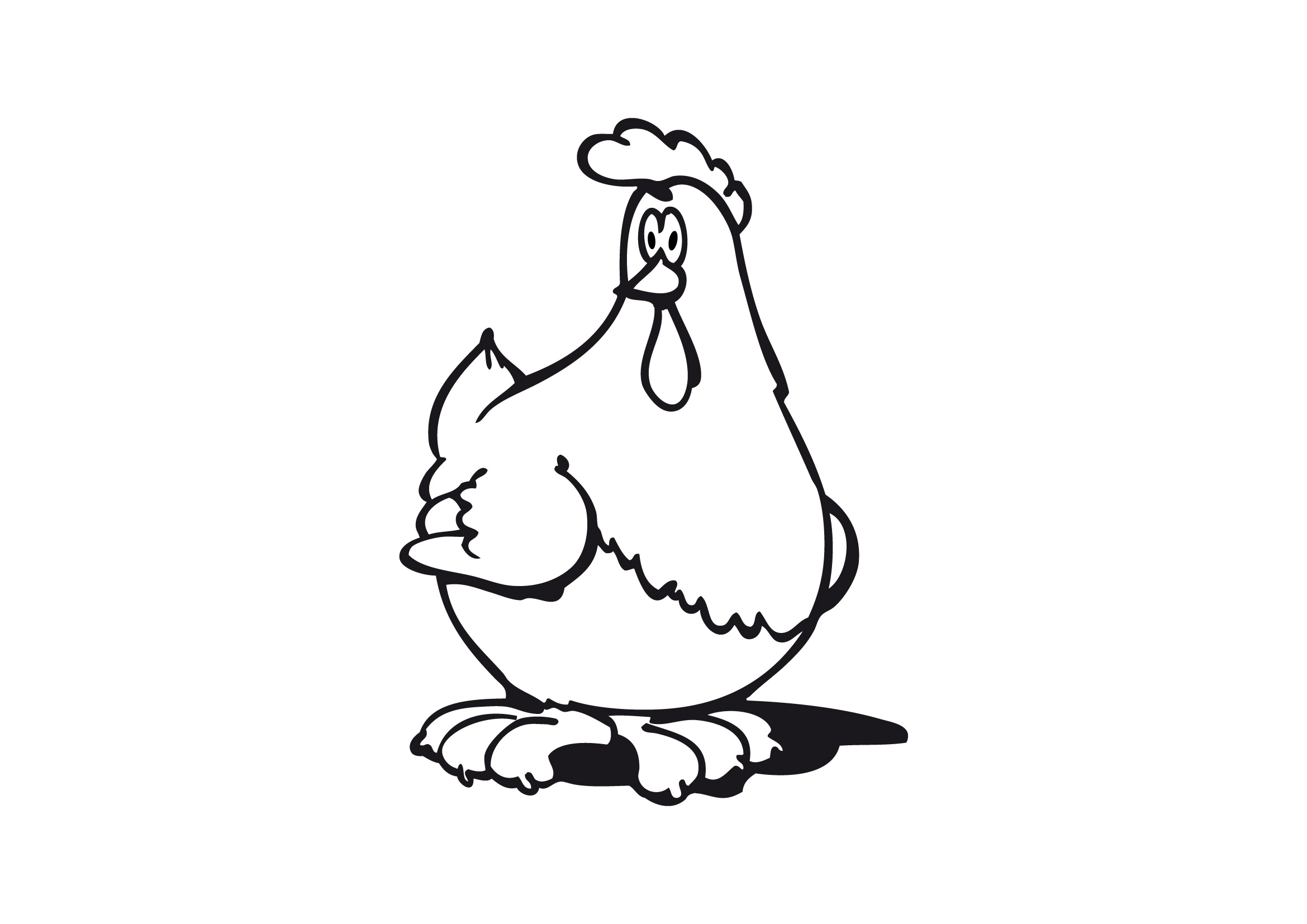 Disegno da colorare: Pollo (Animali) #17370 - Pagine da Colorare Stampabili Gratuite