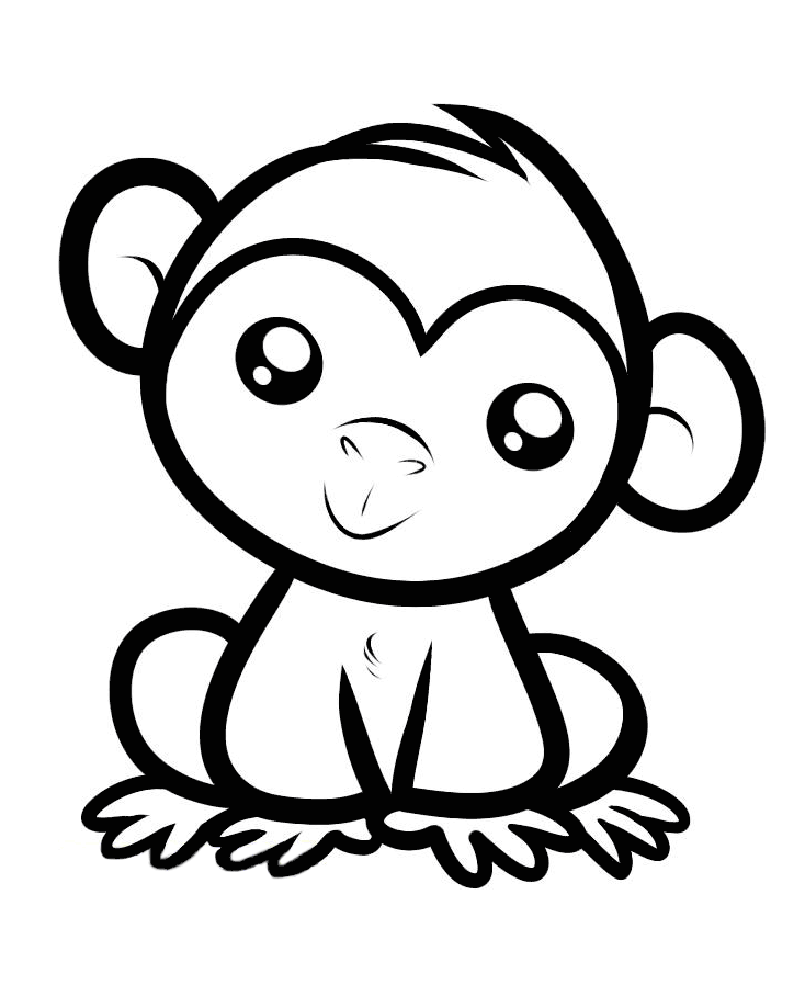 Disegno da colorare: Scimmia (Animali) #14140 - Pagine da Colorare Stampabili Gratuite